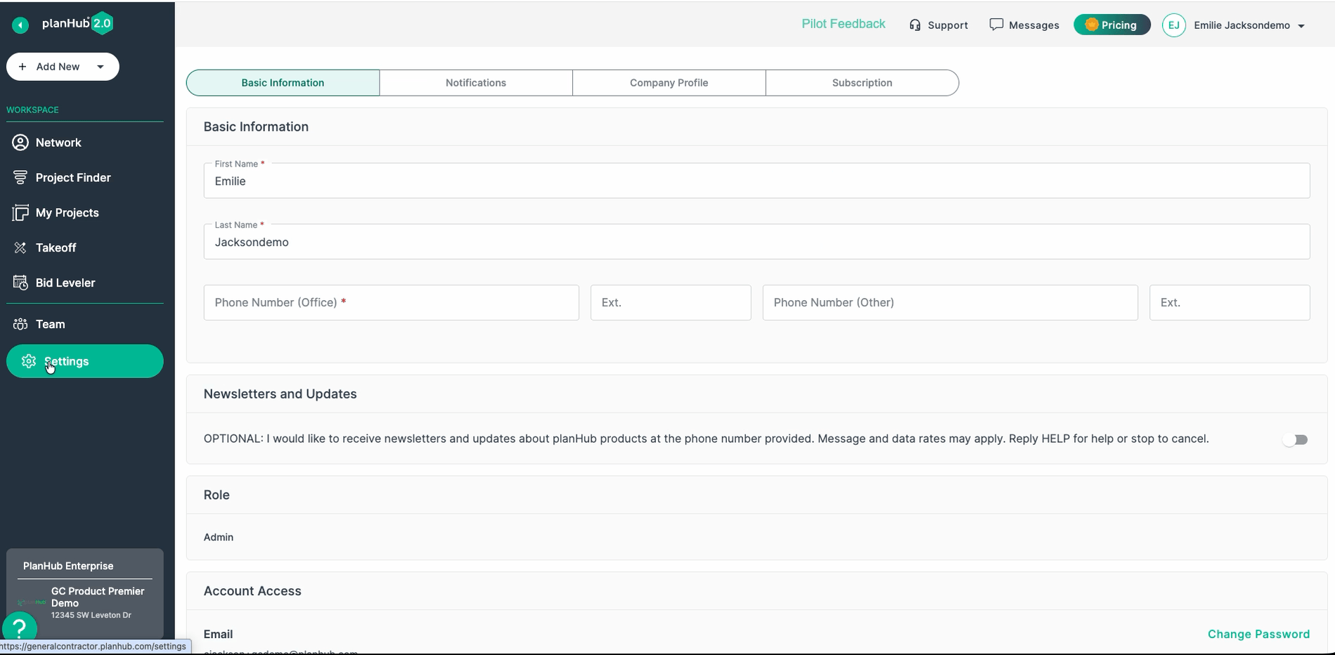 Connect Email in Settings