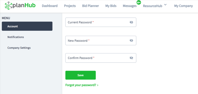 PlanHub-Subcontractor-Password